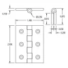 Brusso Brass Butt Hinge CB-407