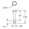 Brusso Brass Hook MC-437