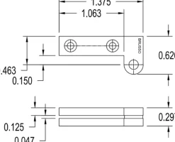 Brusso Brass Offset Pivot Hinge L-23
