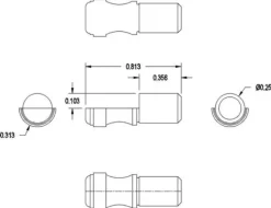 Brusso Brass Shelf Pin K-10