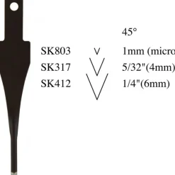 Flexcut 45-degree Interchangeable V-Tools (45°)