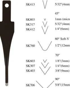 Flexcut 60-degree Soft-V Interchangeable Tool (60°) - 1/2'' (12mm) SK760