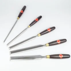 Henry Taylor Long Thin Bevel Edge Paring Chisels Set of 5