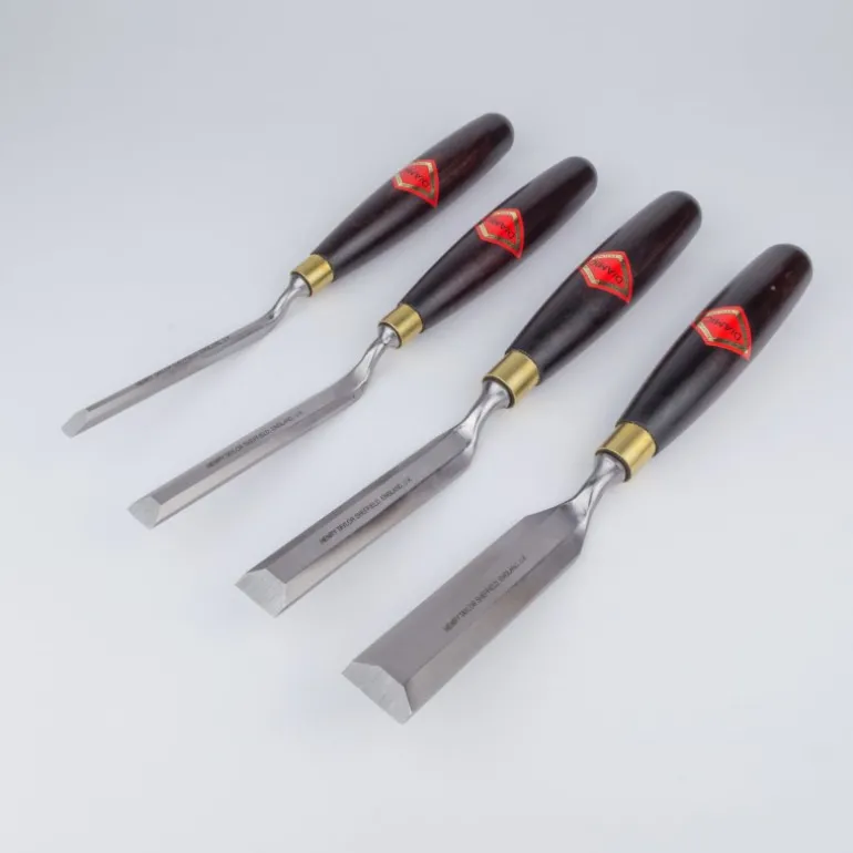 Henry Taylor Short Cranked Bevel Edged Chisels Set of 4