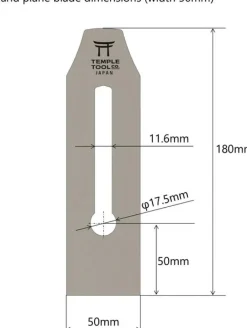 Temple Tool Japanese 2'' (50mm) Plane Blade
