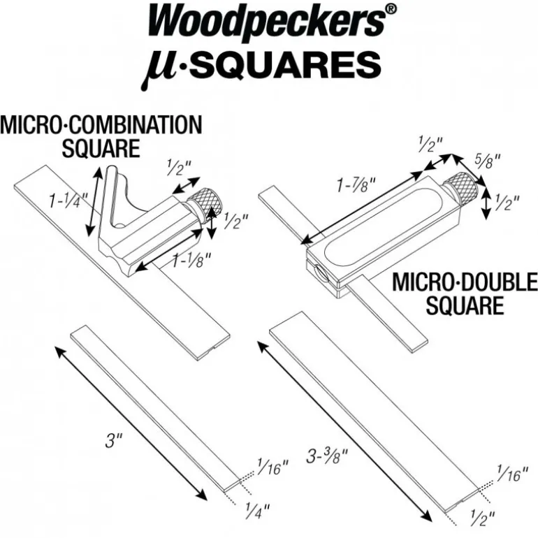 Woodpeckers Micro Combination Square